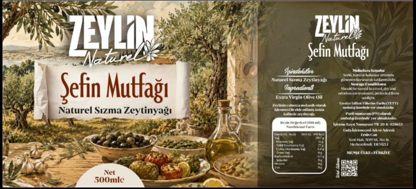 ŞEFİN MUTFAĞI SIKILABİLİR ŞEFFAF PET ŞİŞE NATUREL SIZMA ZEYTİNYAĞI (0,5 Litre) - Görsel 2